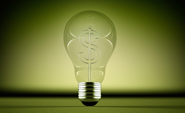 money and lightbulb