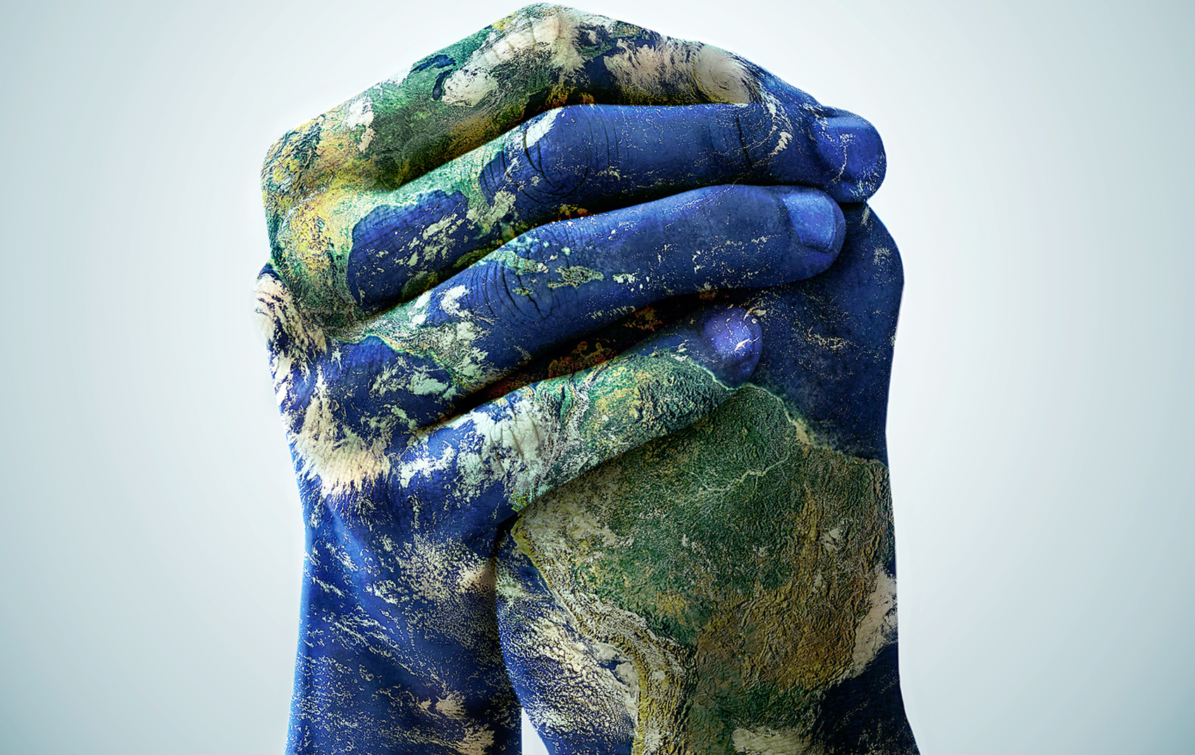 Clasped hands-health