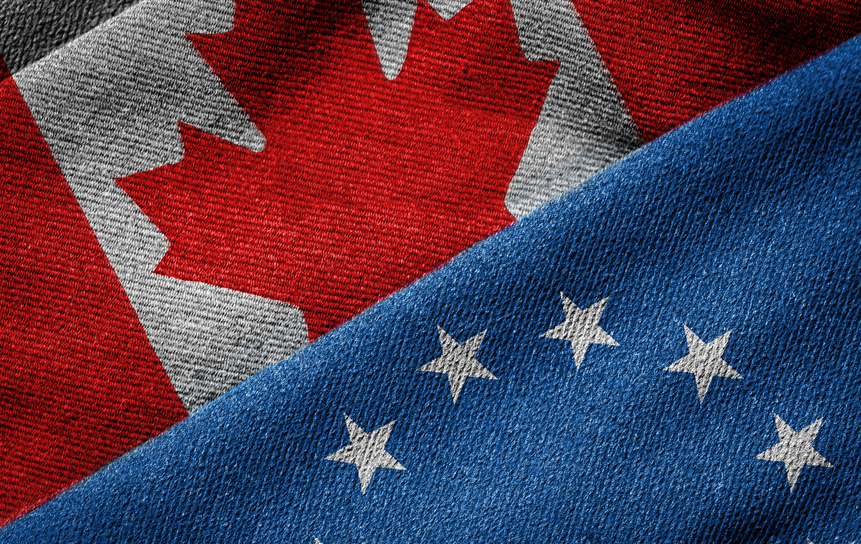 Canadian and EU flags