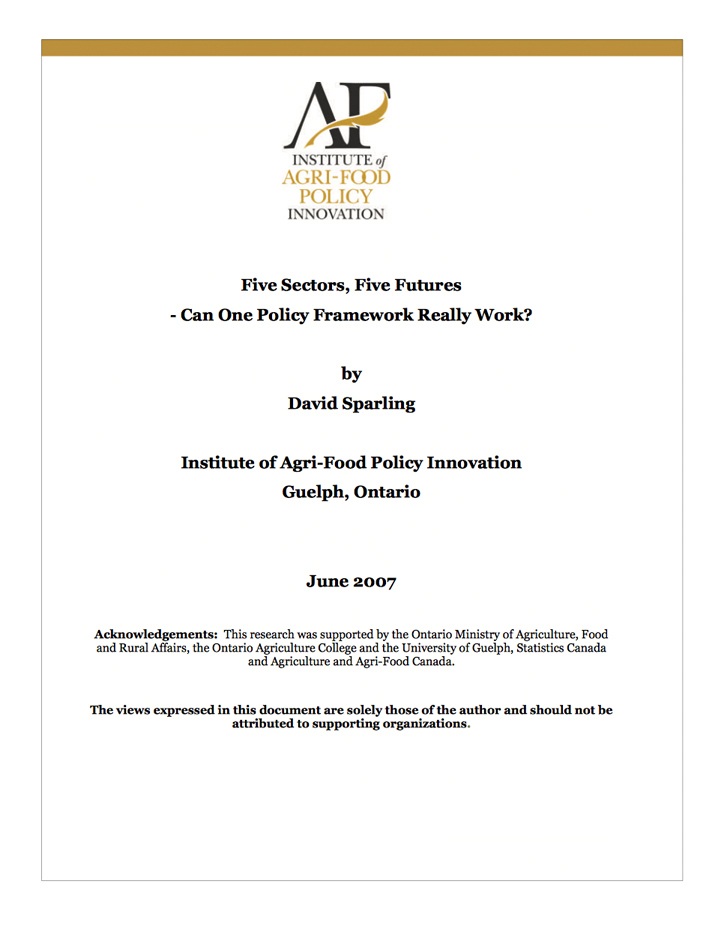 Five Sectors, Five Futures - Can One Policy Framework Really Work?