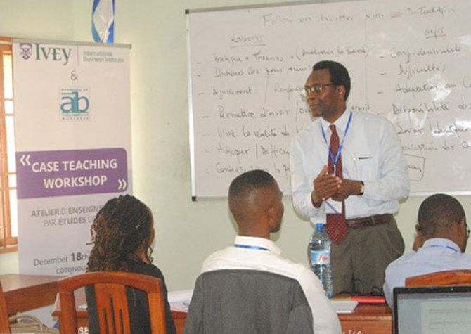 Professor Elie Chrysostome at Benin Workshop