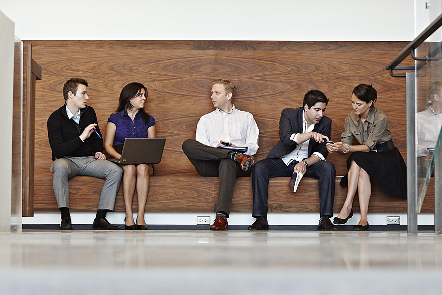 Students sitting talking