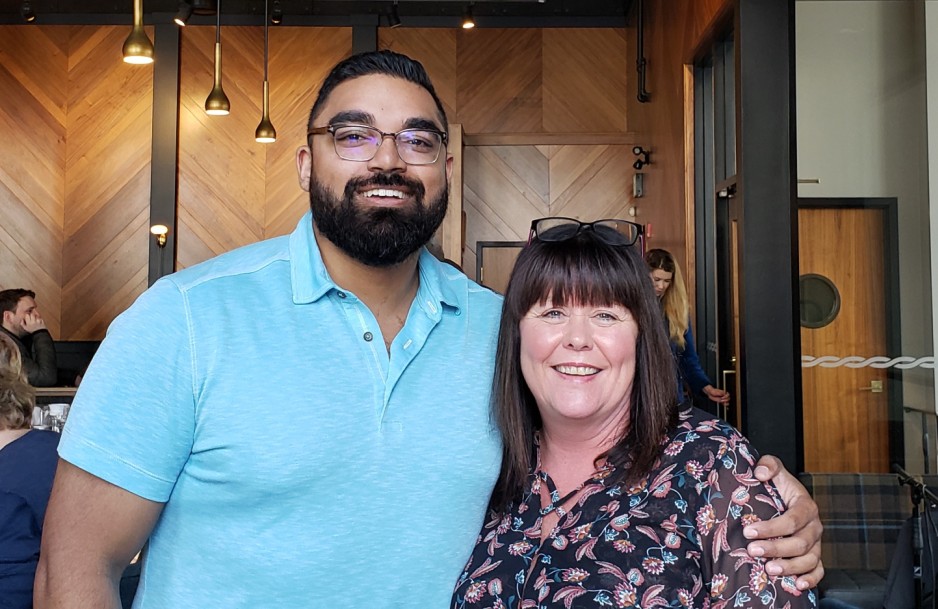 Nick Spence and fellow program participant Shelley Gould reconnect following the program's completion