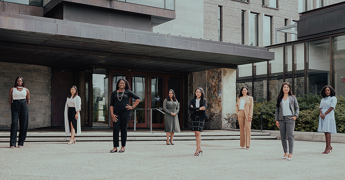 Forte Fellows (L-R) Ugonwa Echendu, Noreen Wu, Doyin Omotoye, Jessie Gill, Shibani Sachdeva, Constantina Varlokostas, Katie Lo, and Temitope Busari (missing: Dominique Hanson)