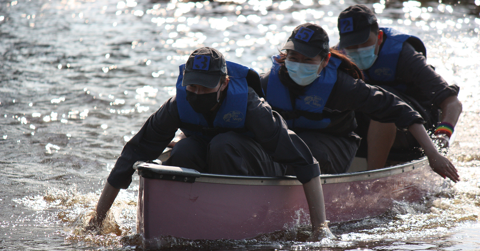 HBA students participating in Leadership Under Fire