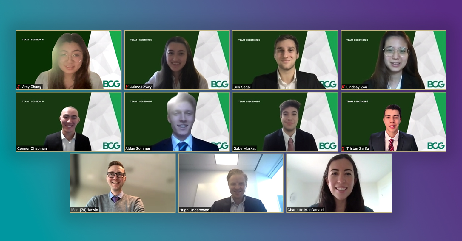 The winning team with the BCG judges