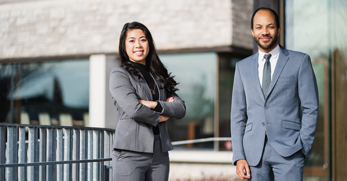 L-R: Katie Lo and Mathieu Ruffe