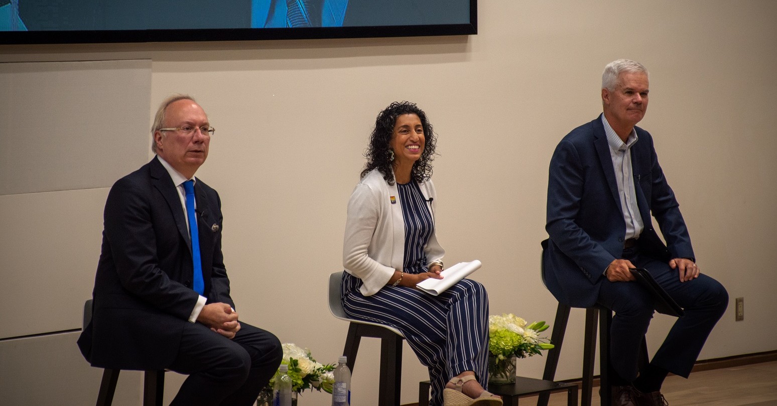 L-R: Laurence Mussio, Jeannine Pereira, and Pat Horgan