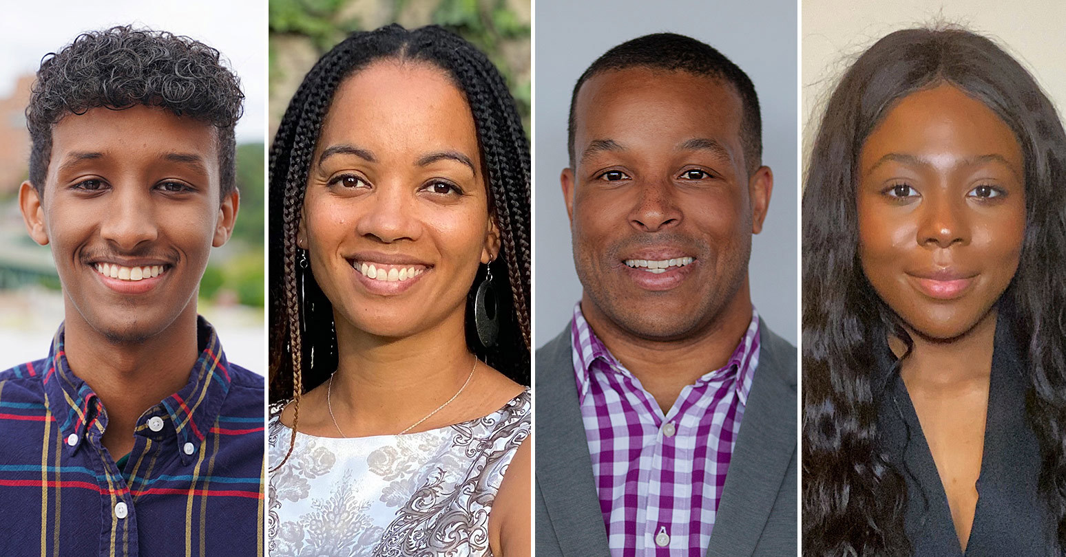 Black History Month panel l-r: Sakariya Ahmed, Nicole Kaniki, Hayden Woodley, Natasha Abayomi.