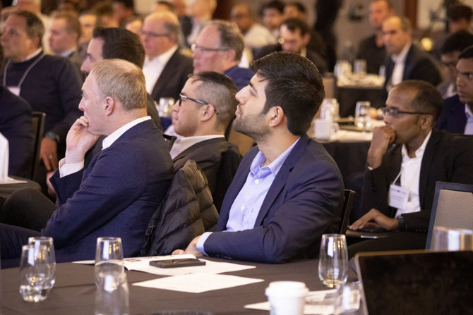 Audience Listening to Vicki Hollub's Presentation