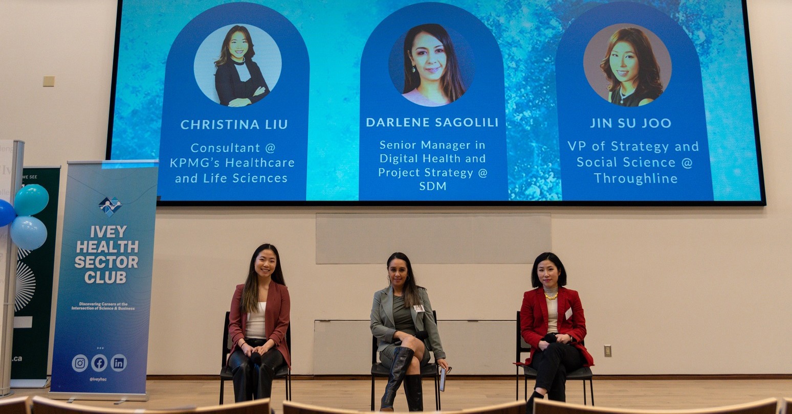 Health Sector Club conference - L-r: Christina Liu, Darlene Sagolili, Jin Su Joo