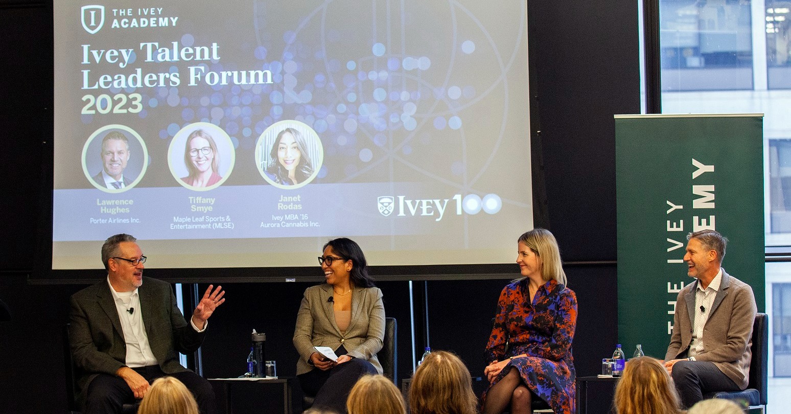 Ivey Talent Leaders Forum - L-r: David Loree, Janet Rodas, Tiffany Smye, and Lawrence Hughes