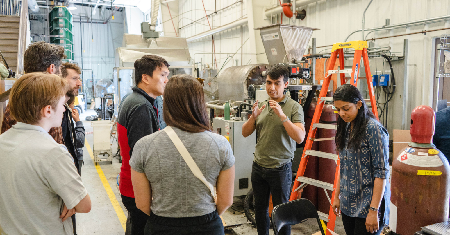 Ivey researchers touring the Biotron