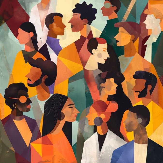 Abstract illustration of a Diverse Group of People