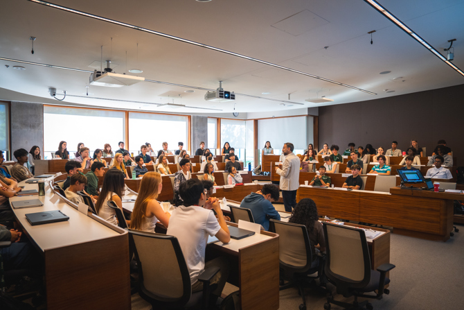 SLP Students Participating in AI Case Class