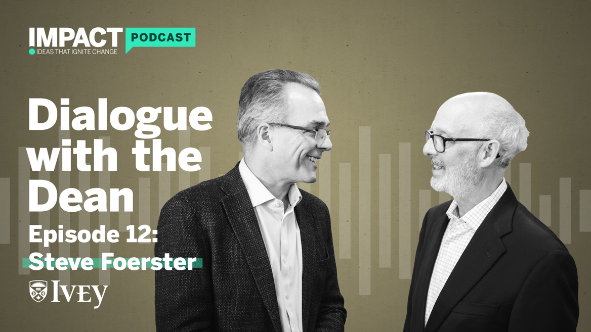 Graphic With Photo Of Two Individuals Facing Each Other In Conversation Dialogue With The Dean Episode 12 Steve Foerster