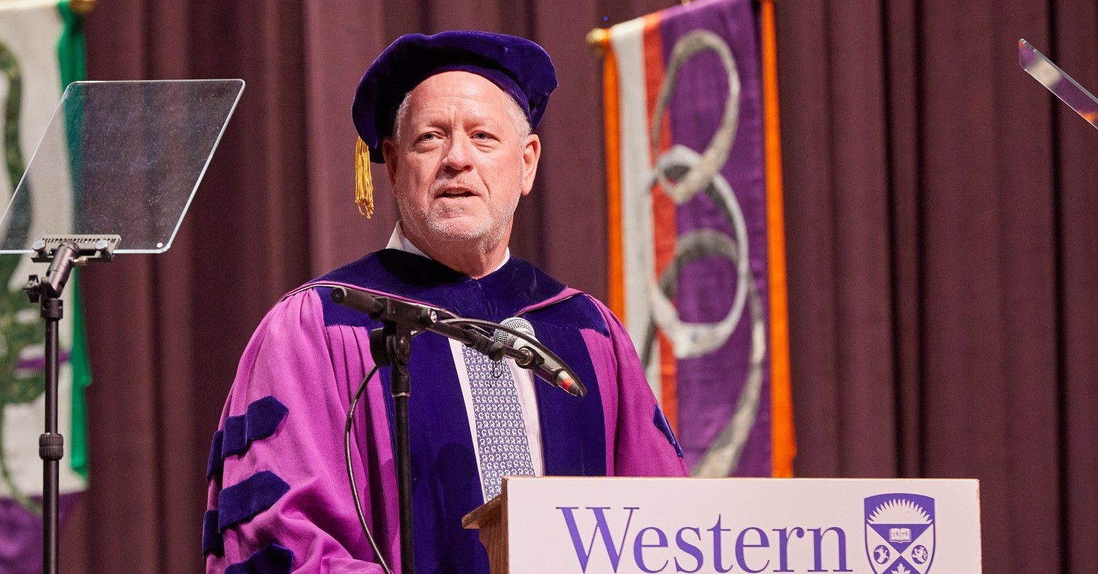 Paul Sabourin at fall convocation