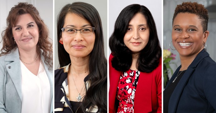 L-r: Sura Alshear, Kim Phuong de Jeu, Chaula Anjaria, and Katherine Isaac