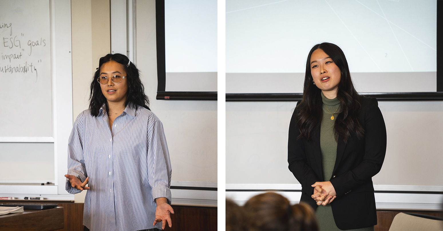 Vicky Jiang (left) and Celina Chen (right).